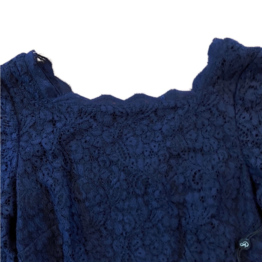 NWT Adrianna Papell Navy Lace Dress Size 6P - Picture 7 of 8